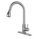 Pull out kitchen faucet 304  Stainless Steel brushed Fashion  Sprayer Kitchen Taps Sink Faucet hot and cold mixed faucet