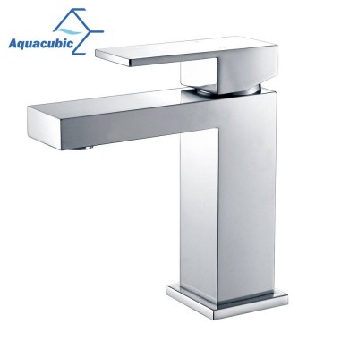 Aquacubic Cupc Wras Nfs Ce Certified Brushed Nickel Bathroom Basin Faucet