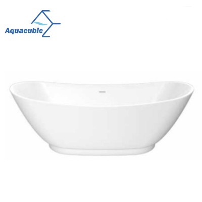 Aquacubic modern white bathroom freestanding bath tub (AB6953)