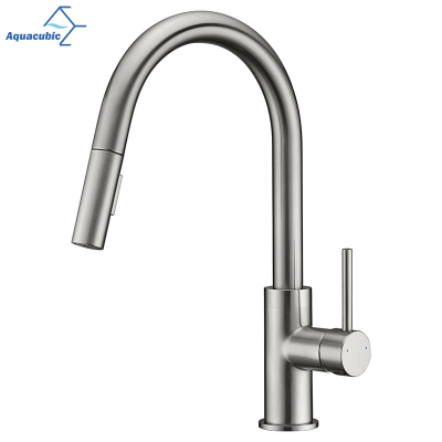 Aquacubic Health CUPC Certified Touch Sensor Kitchen Faucet, Pull Out Sprayer Single Handle Smart Sense Pull Down Kitchen Faucet